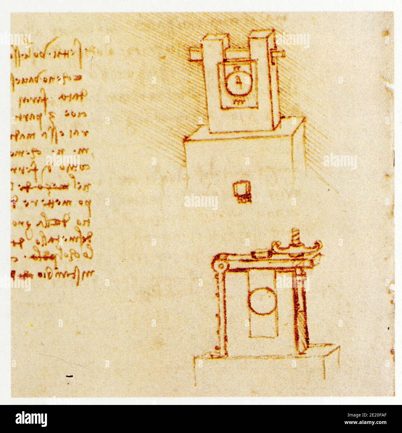 Leonardo da Vinci. 1452-1519. Moyen d'atténuer le frottement des axes rotatifs. Schmierung Stockfoto