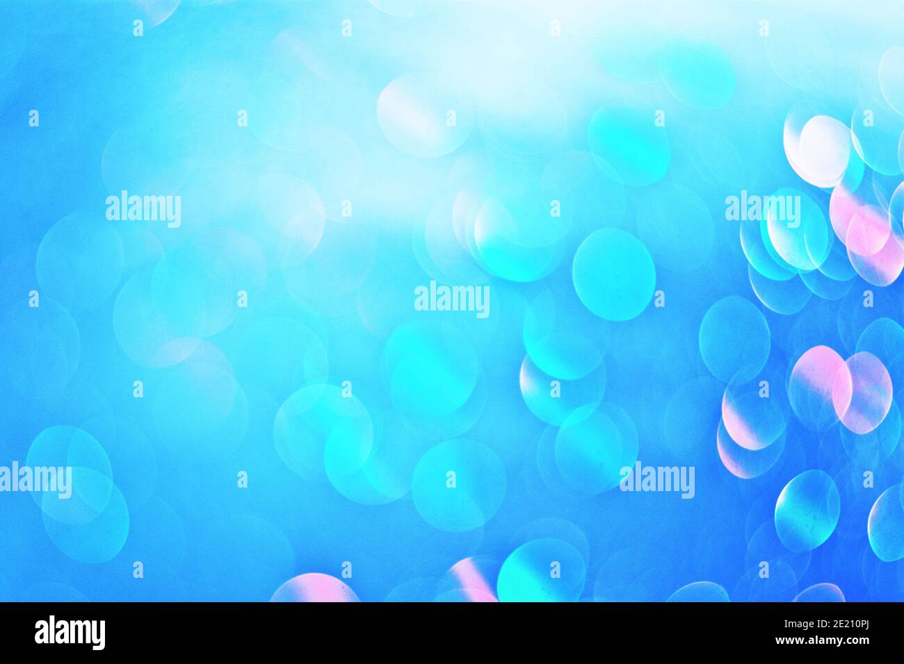 blauer Hintergrund mit Luftblasen Stockfoto