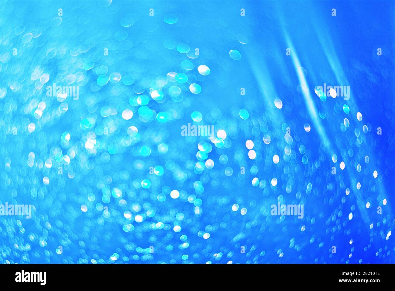 blauer Hintergrund mit Luftblasen Stockfoto