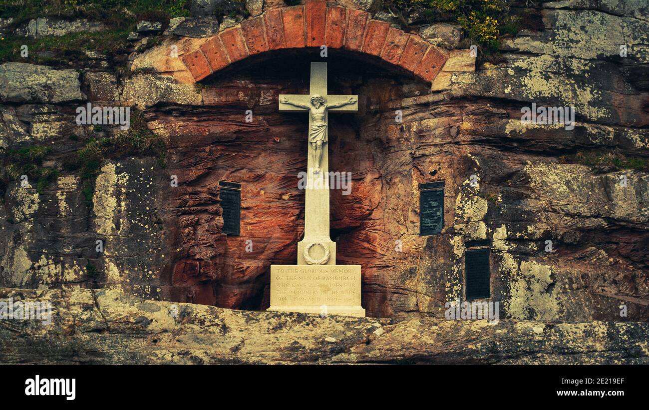 Bamburgh war Memorial Stockfoto