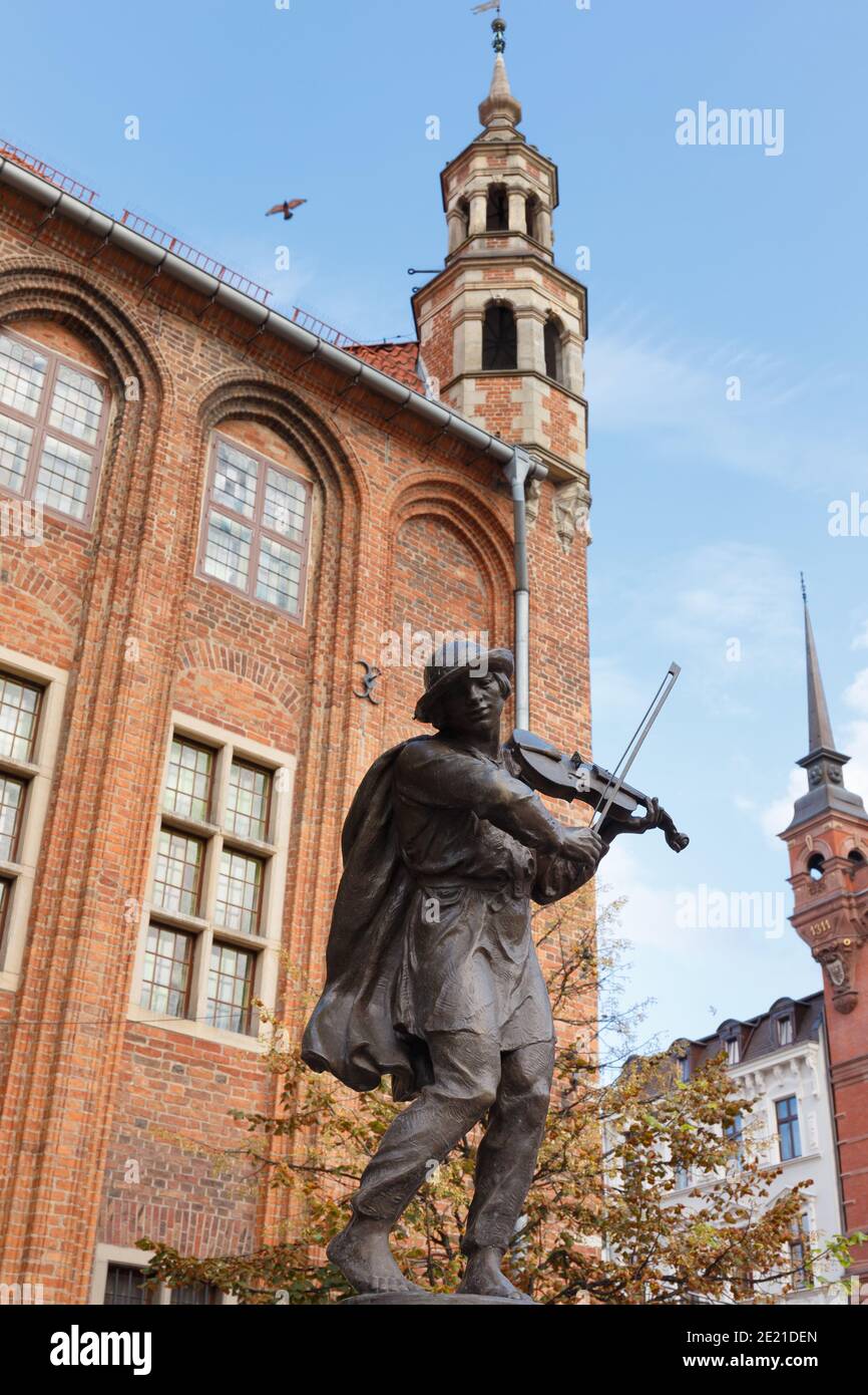 Flößerbrunnen, Altstädter Ring, Torun, Polen Stockfoto