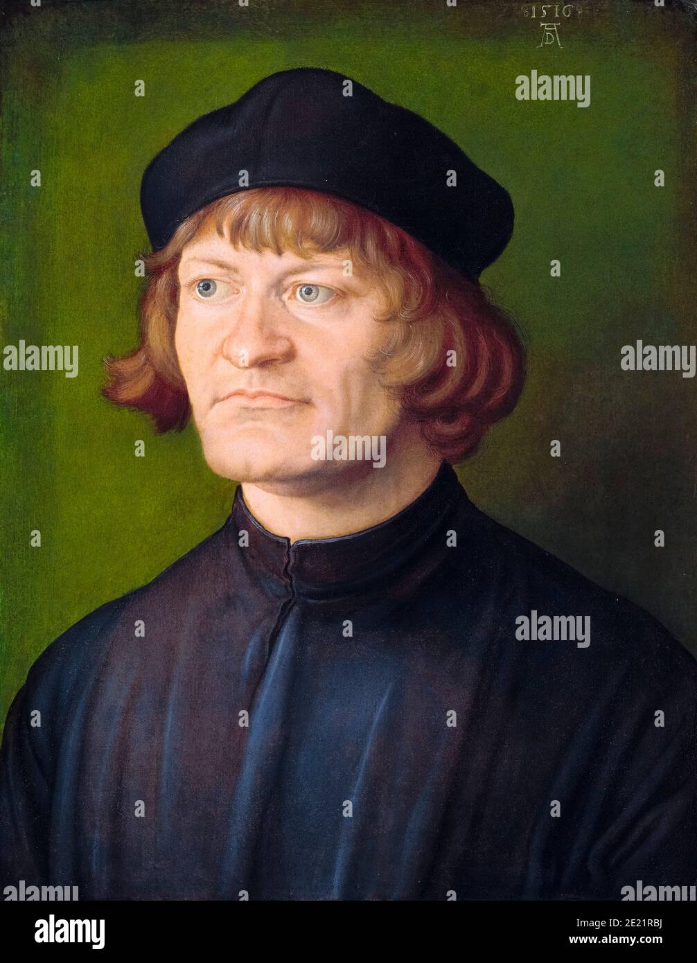 Albrecht Dürer, Bildnis eines Geistlichen, (Johann Dorsch?), Malerei, 1516 Stockfoto