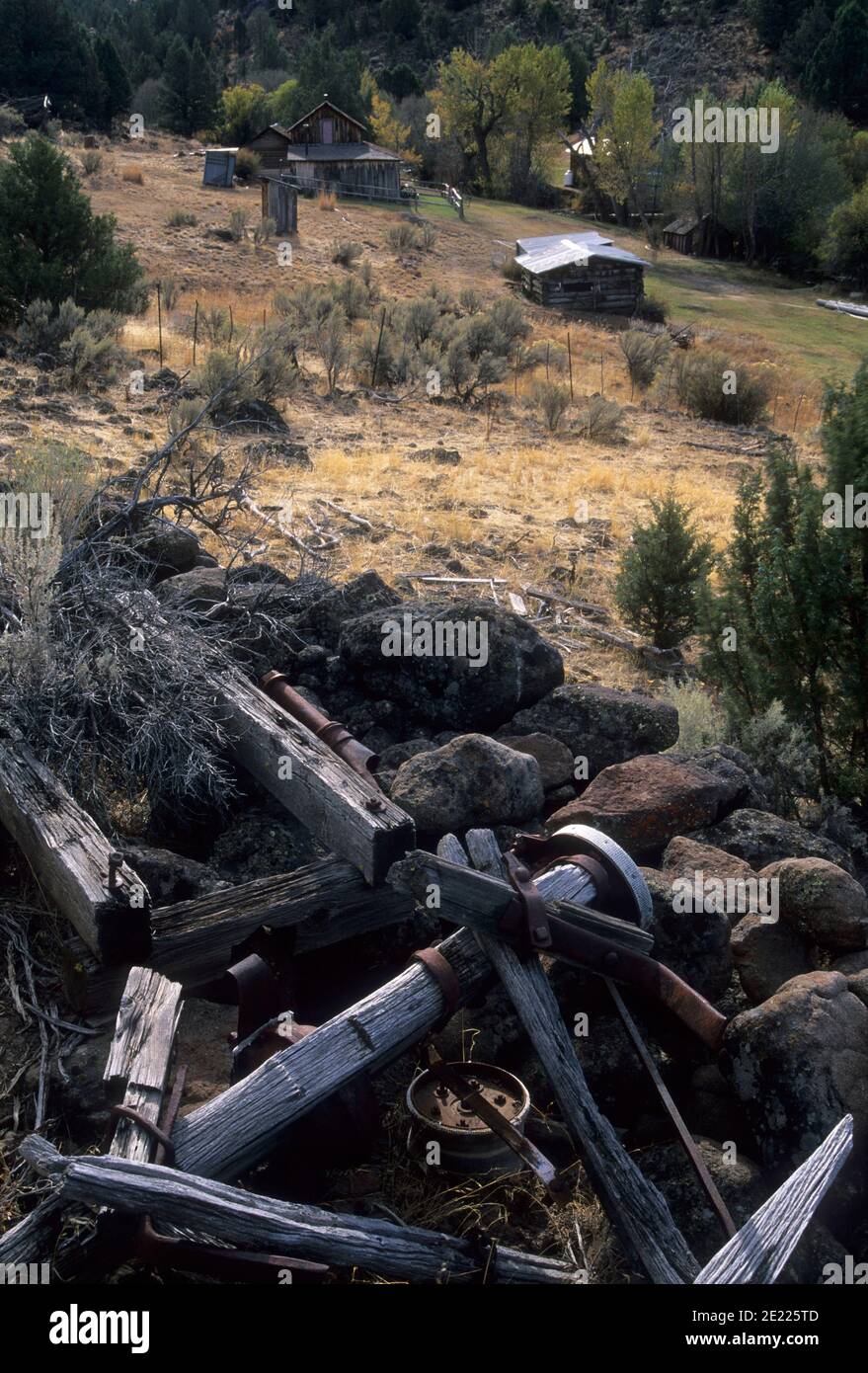 Riddle Ranch , Riddle Ranch National Historical District, Steens Mountain Recreation Area, Oregon Stockfoto