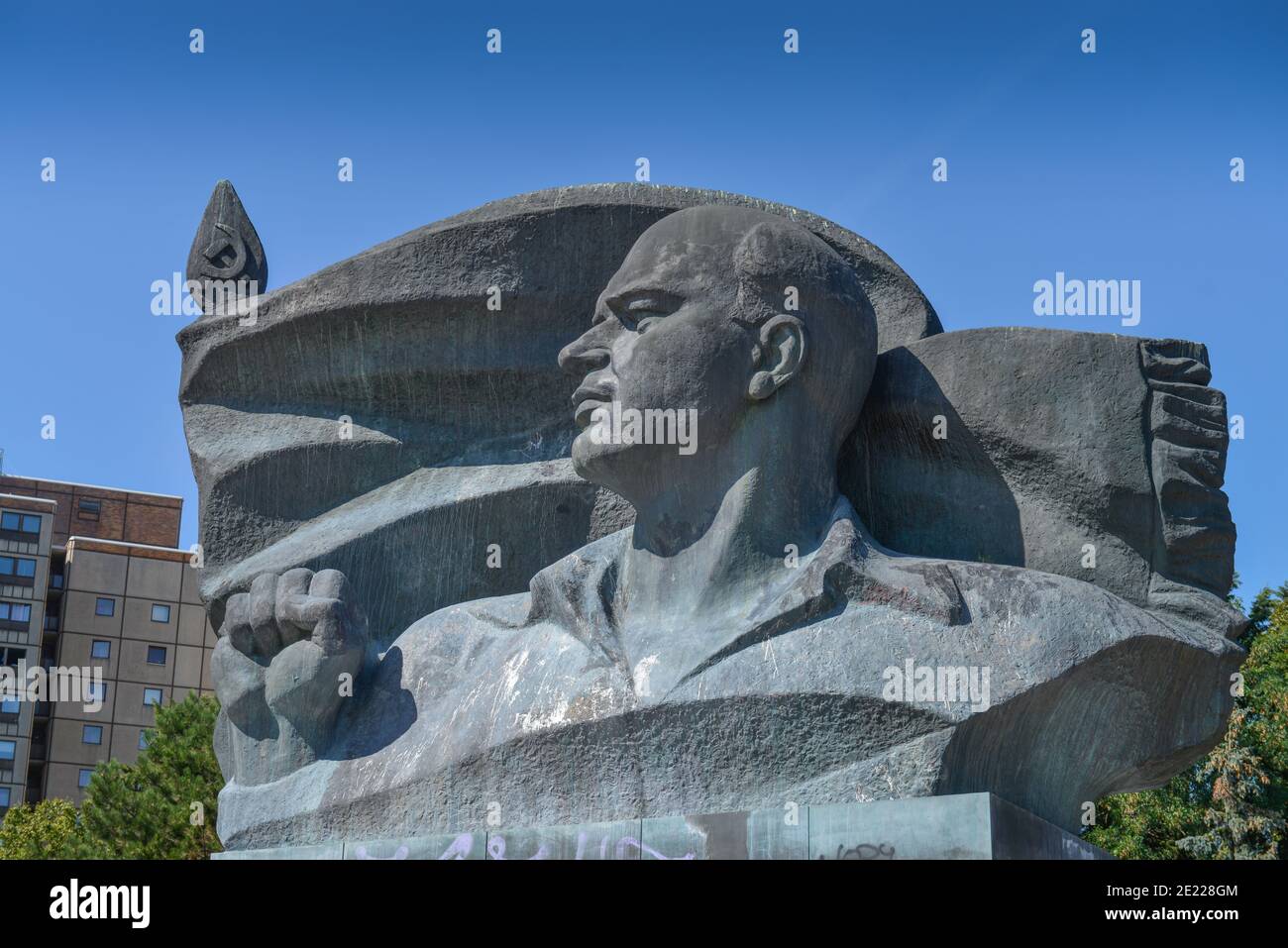 Denkmal, Ernst Thaelmann, Thaelmannpark, Prenzlauer Berg, Berlin, Deutschland Stockfoto