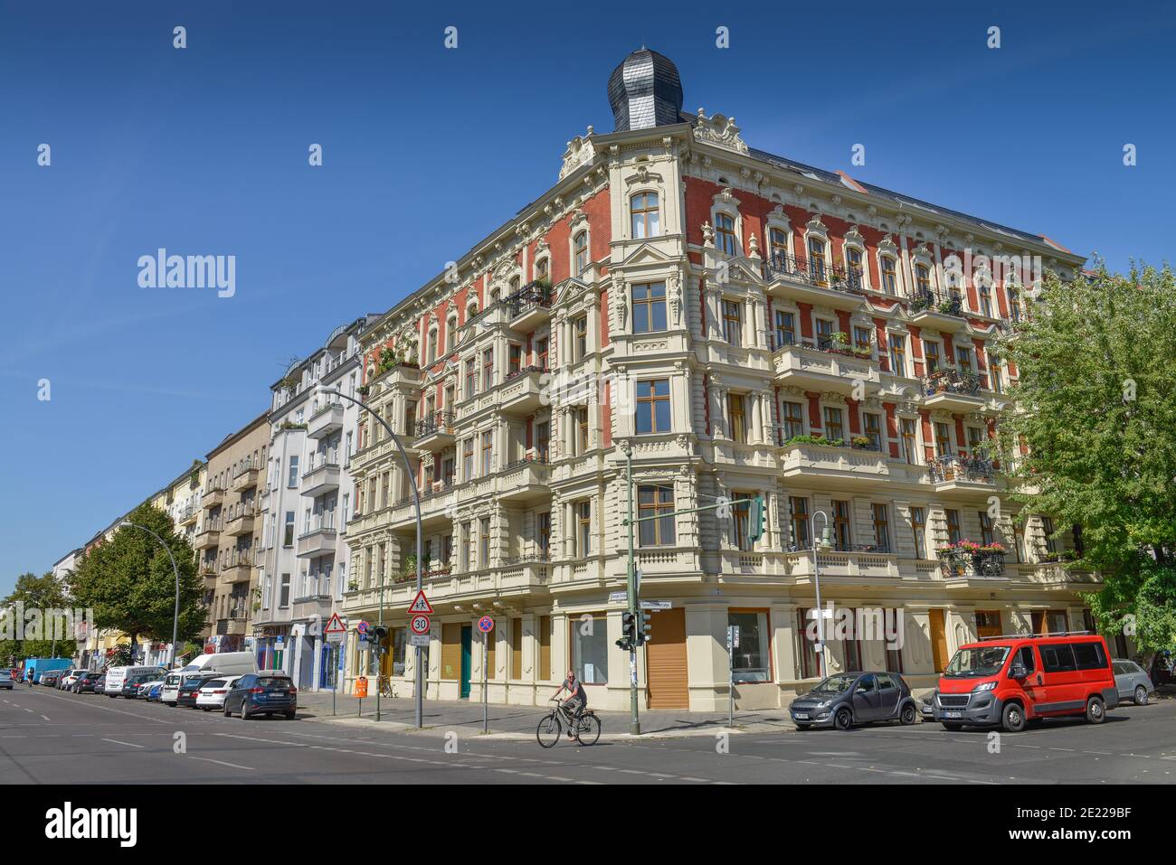 Altbauten, Danziger Straße, Prenzlauer Berg, Pankow, Berlin, Deutschland Stockfoto