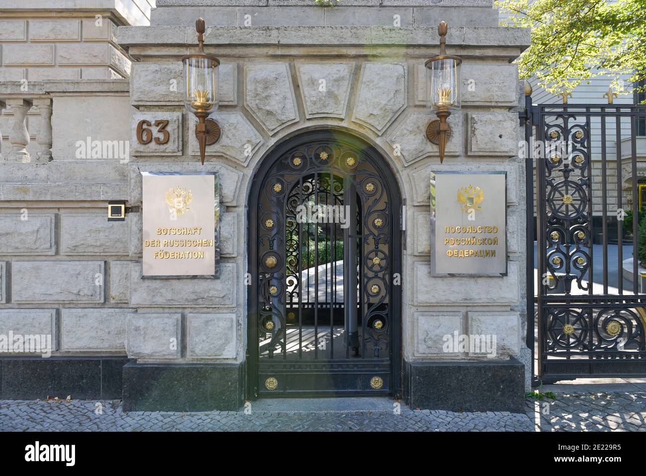 Botschaft Russland, Unter Den Linden, Mitte, Berlin, Deutschland Stockfoto