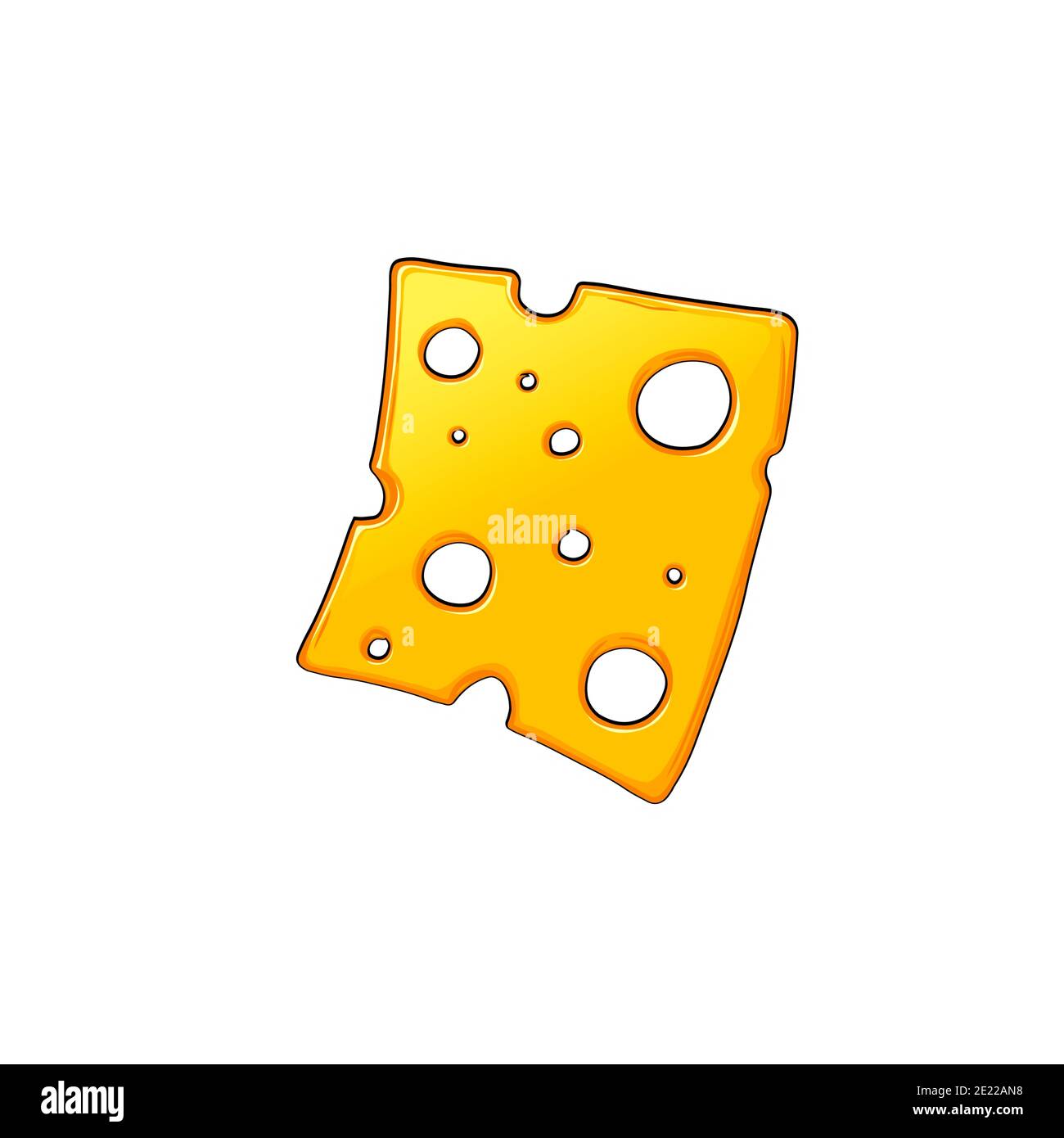 Isolierte Illustration Einer Schweizer Kasescheibe Auf Weissem Hintergrund Stockfotografie Alamy