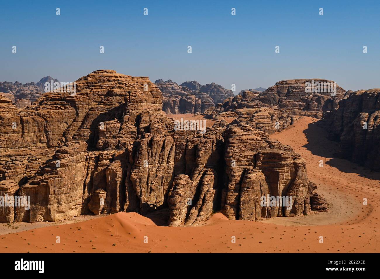 Landschaft während der 8. Etappe der Dakar 2021 zwischen Sakaka und Neom, in Saudi-Arabien am 11. Januar 2021 - Foto Eric Vargiolu / DPPI / LiveMedia Stockfoto