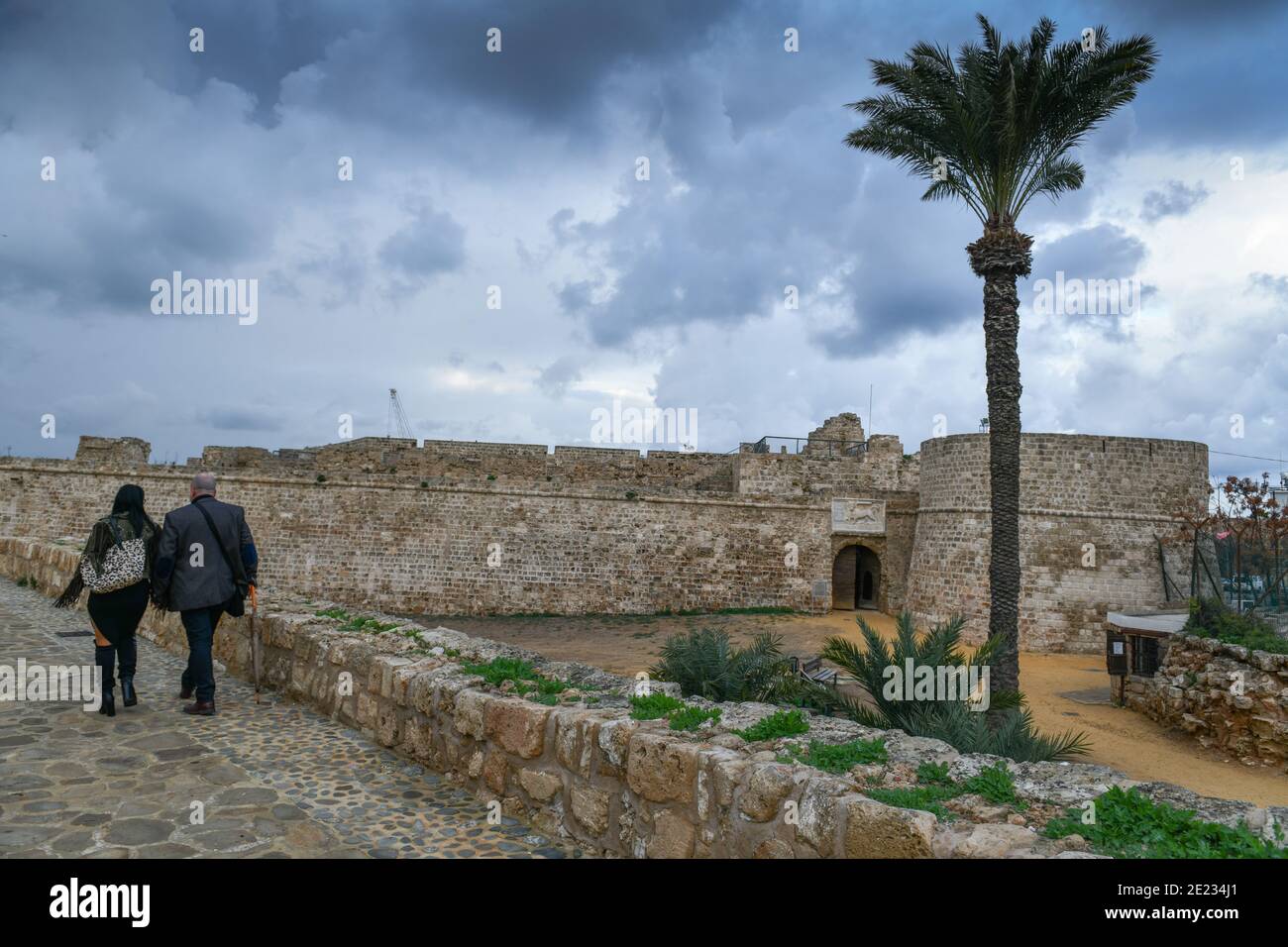 Hafenfestung Othello-Turm, Famagusta, Tuerkische Republik Nordzypern Stockfoto