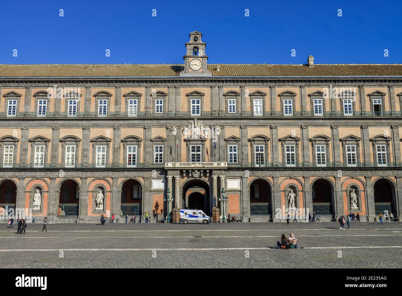 Koenigspalast, Palazzo Reale, Piazza del Plebescito, Neapel, Italien Stockfoto