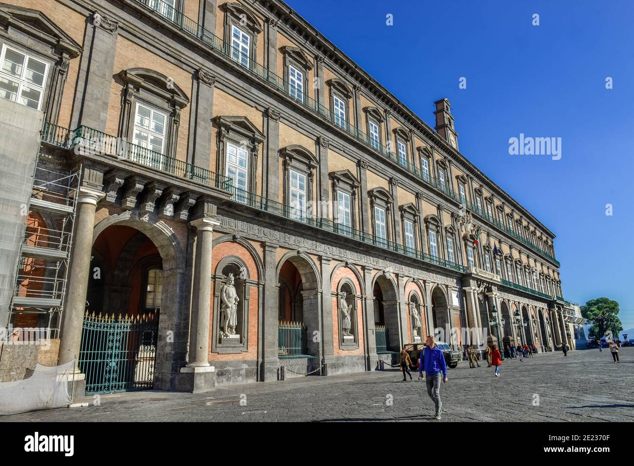 Koenigspalast, Palazzo Reale, Piazza del Plebescito, Neapel, Italien Stockfoto