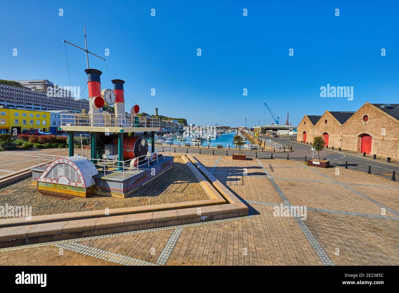 Bild des Nordens des alten Hafens, St. Helier, Jersey, Kanalinseln Stockfoto