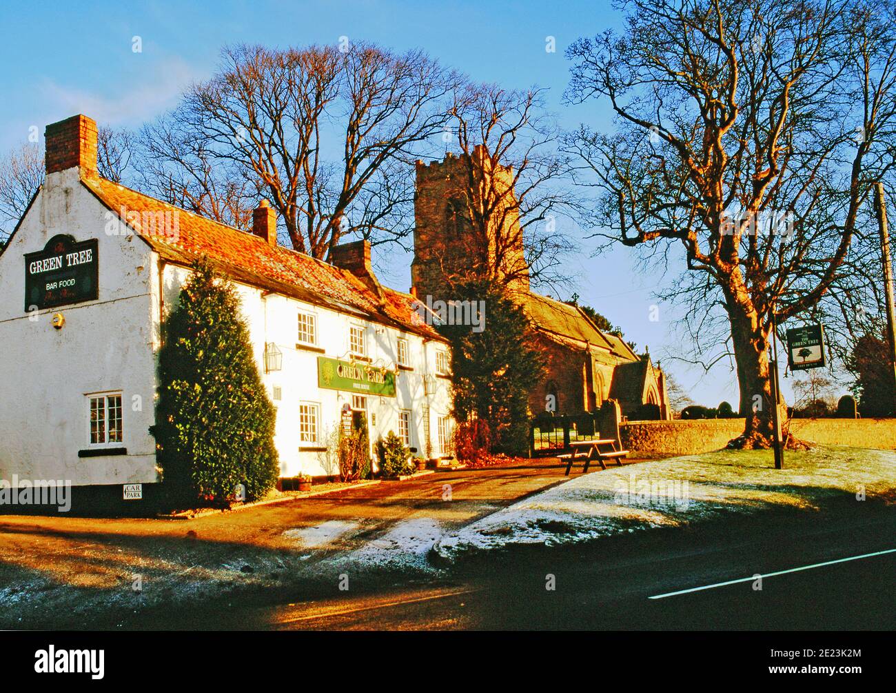 Der Grüne Baum in Patrick Brompton, North Yorkshire, England Stockfoto