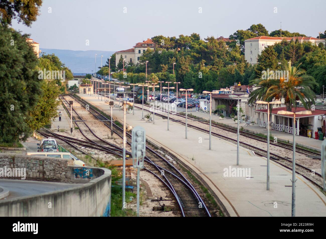 Haupteisenbahn starion in Split, Kroatien Stockfoto