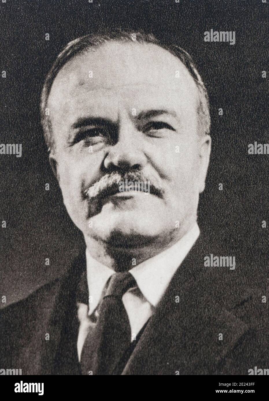 Viacheslaw Molotow (1890-1986) war ein sowjetischer Politiker und Volkskommissar für Auswärtige Angelegenheiten der UDSSR. Stockfoto