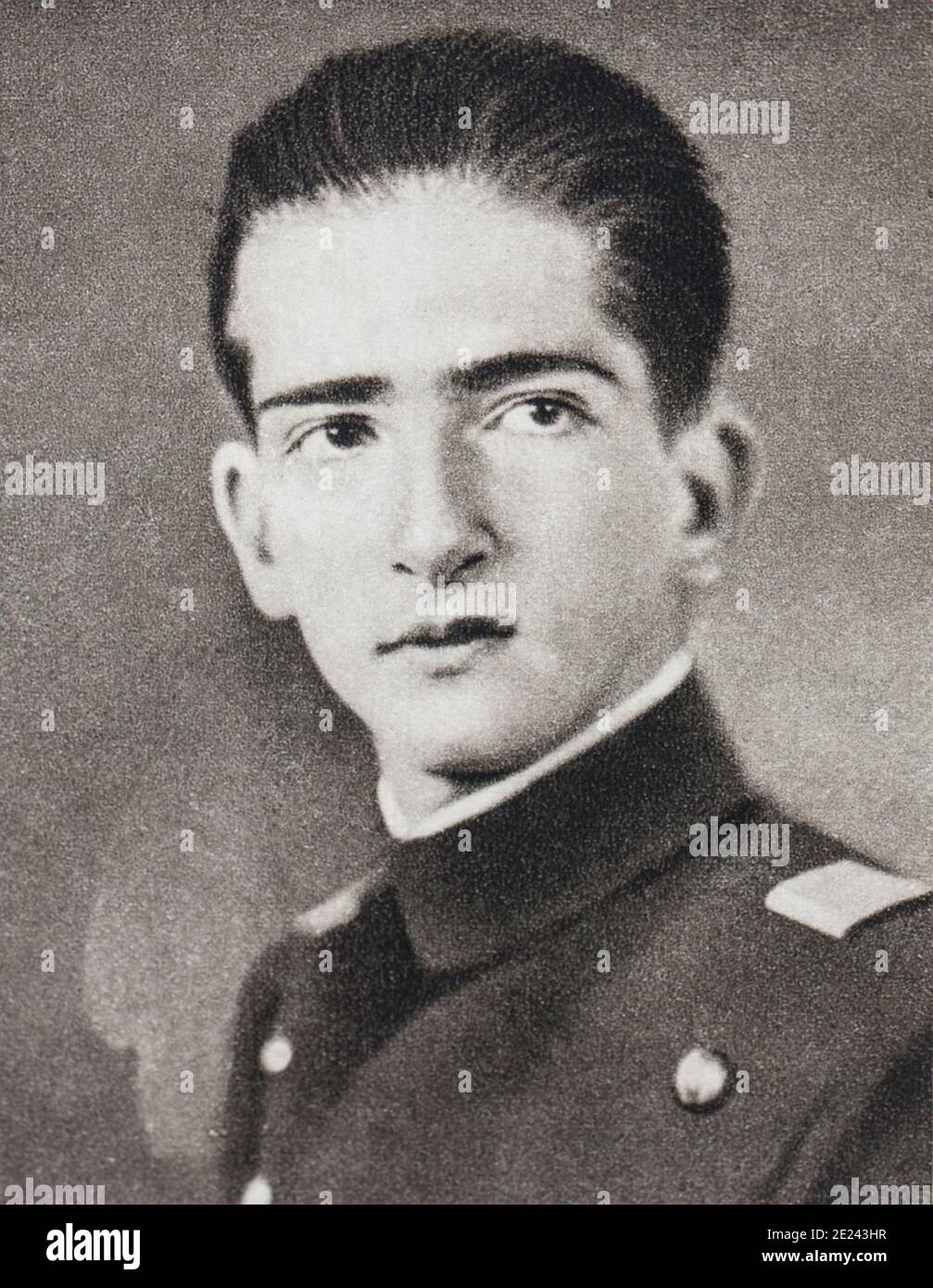 König Peter II. von Jugoslawien. Nach der Niederlage seiner Truppen, der junge Herr floh nach England. Stockfoto