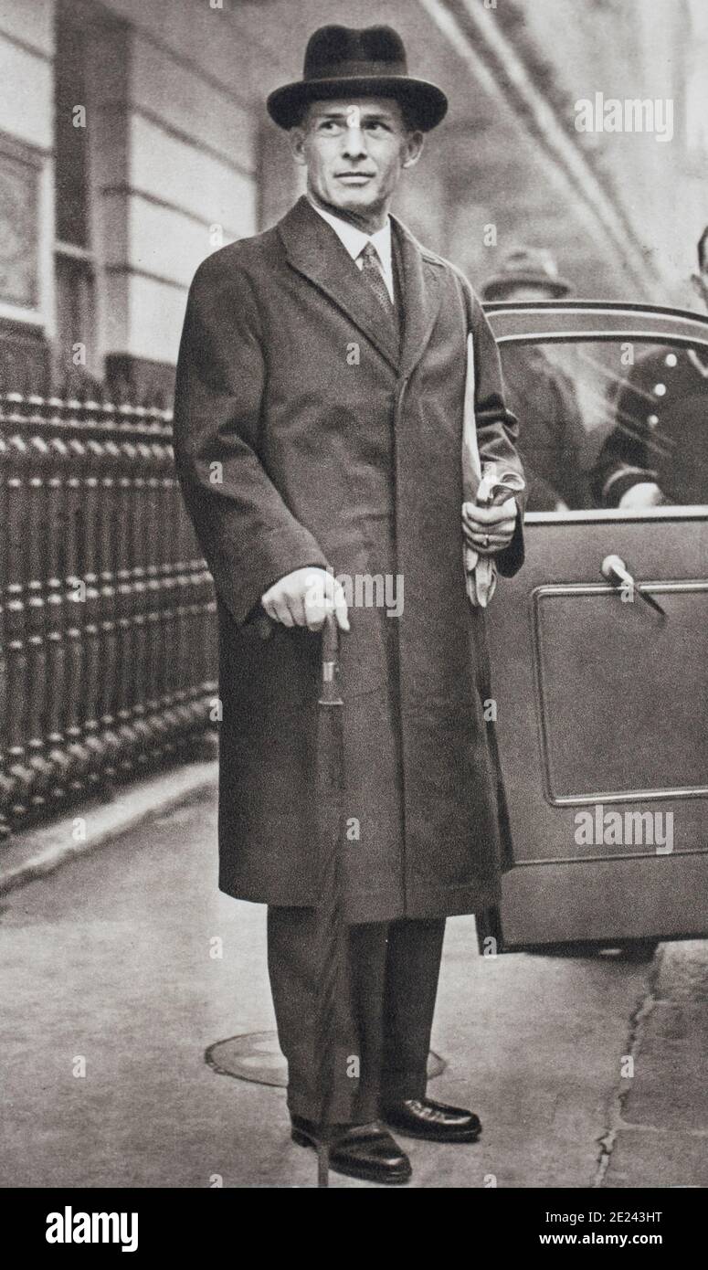 König Georg von Griechenland. Wie die Herrscher der meisten besetzten Ländern. Der König der Hellenen floh nach London nach dem Fall von Griechenland. Stockfoto