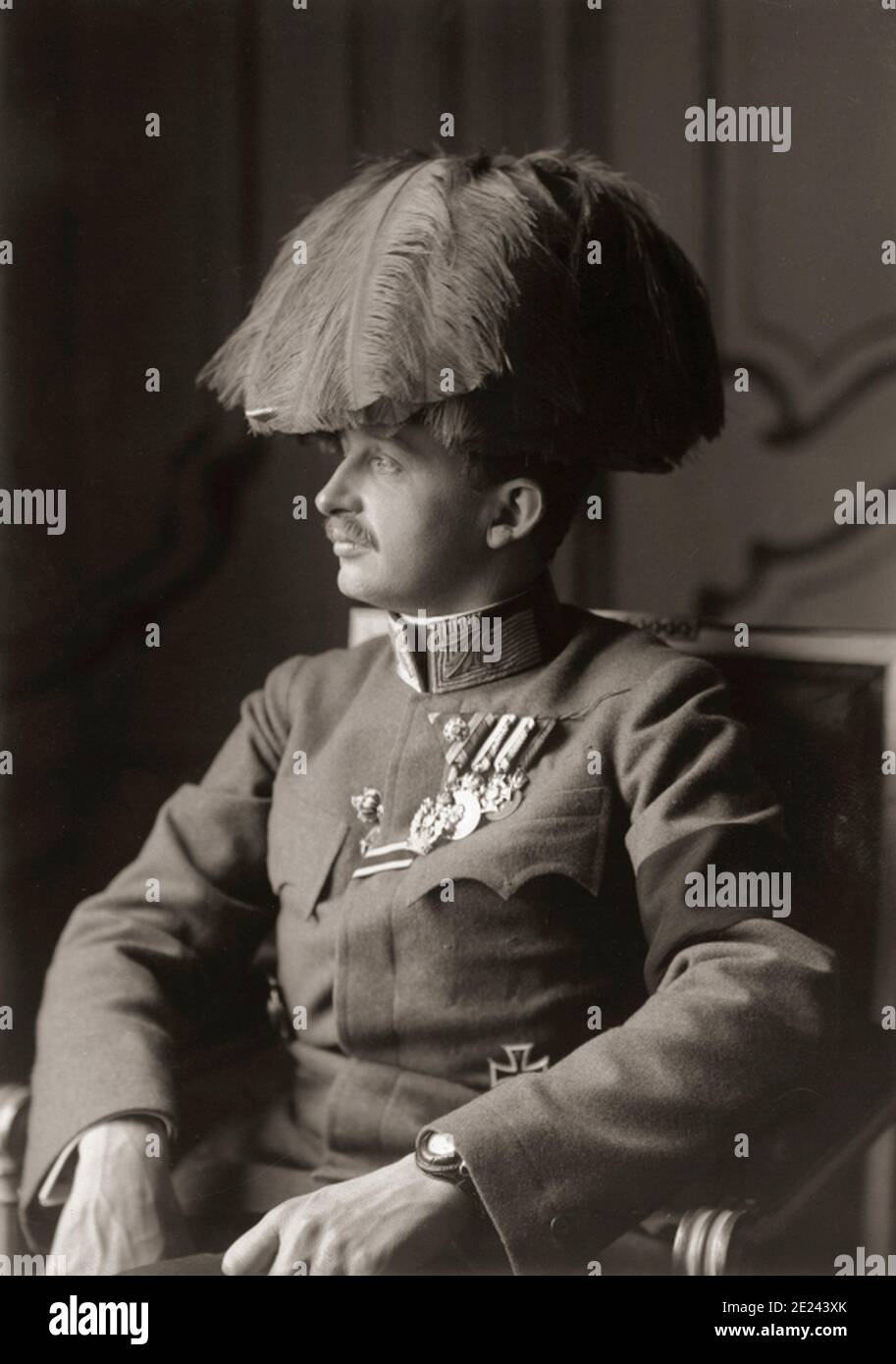 Karl I (Charles I; 1887 - 1922) war der letzte Kaiser von Österreich, der letzte König von Ungarn, der letzte König von Böhmen und der letzte Monarch Zugehörigkeit zu Stockfoto