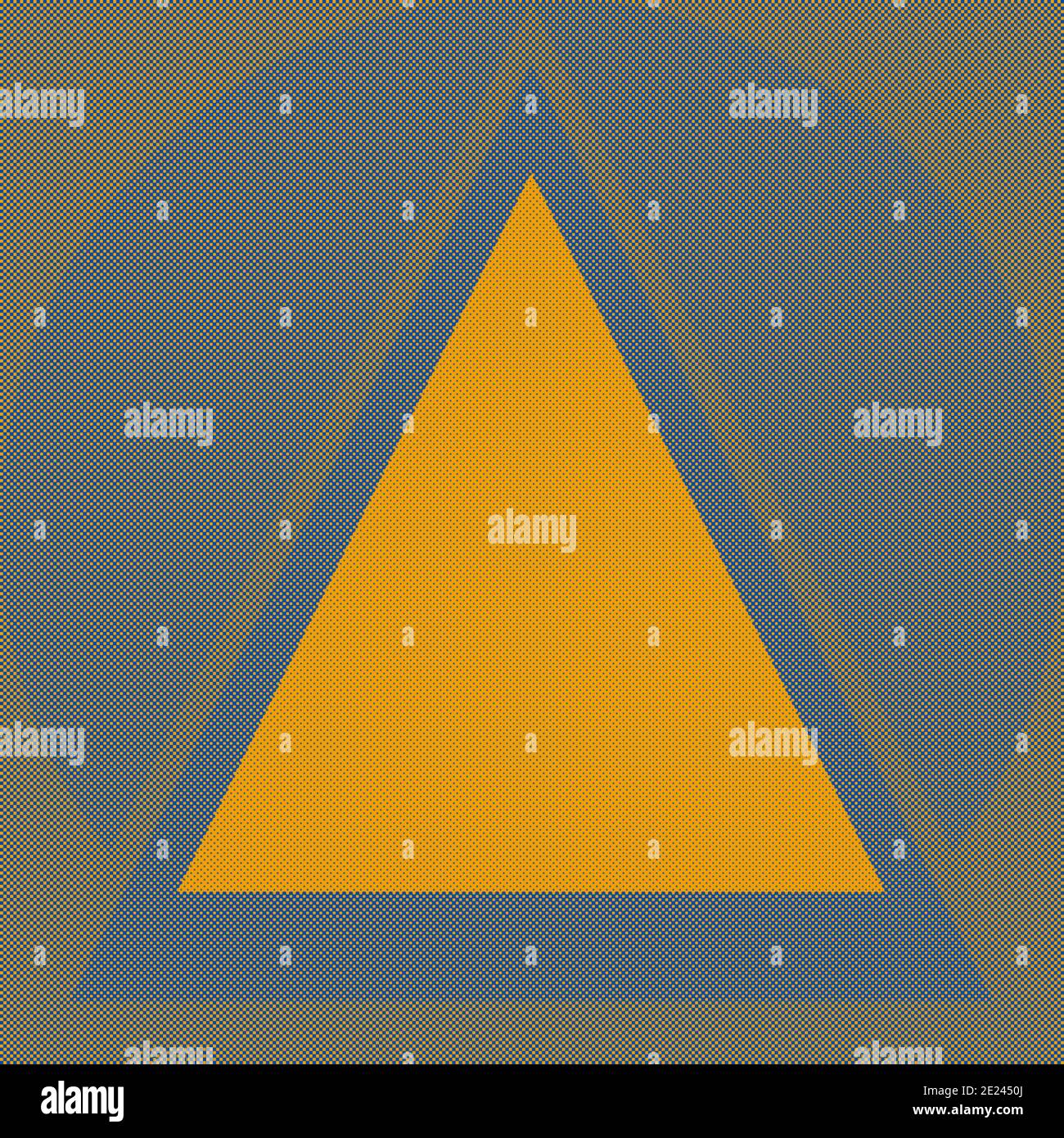 Ein abstraktes Halbton-Dreiecksbild. Stockfoto