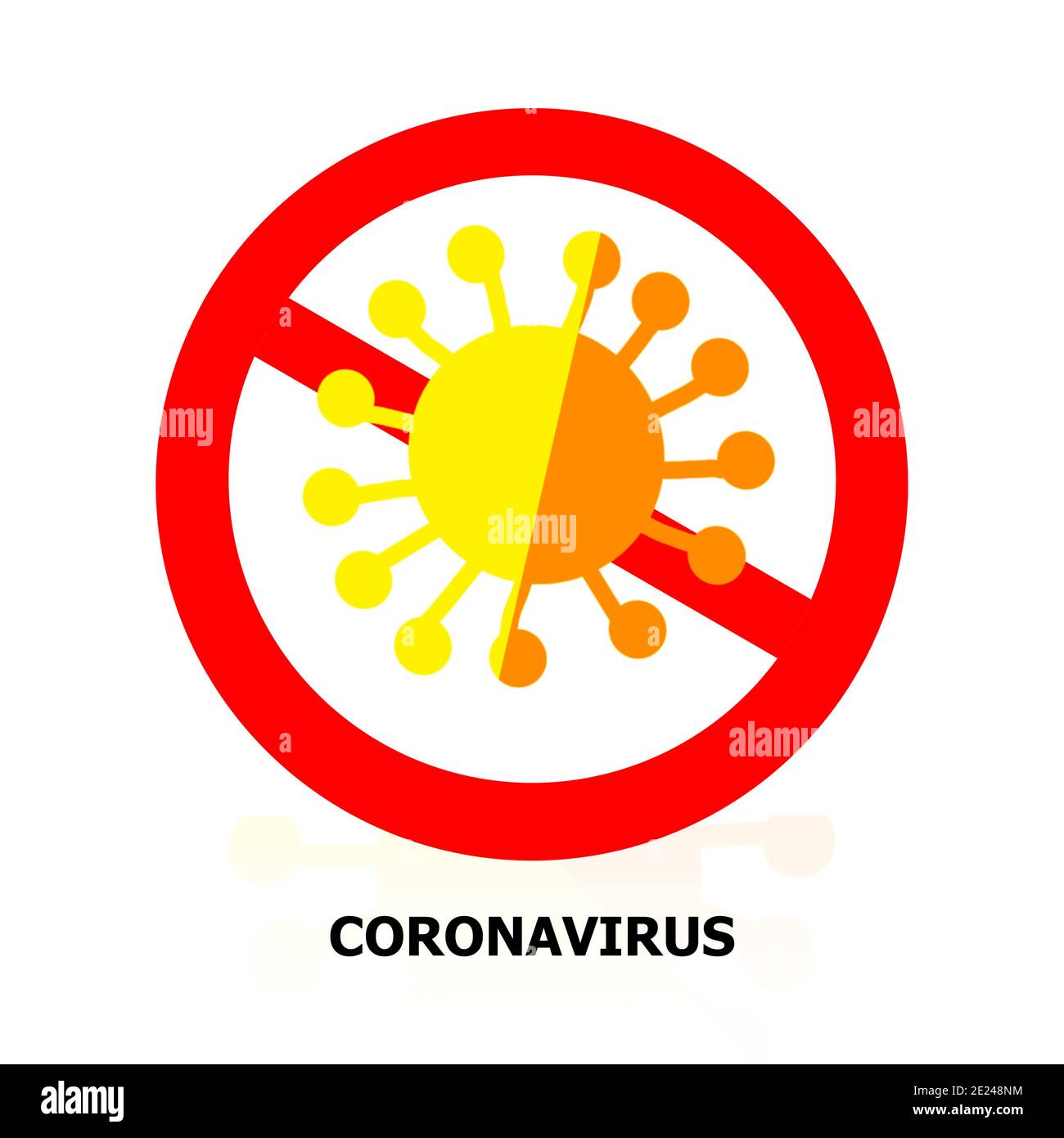 Coronavirus covid19 Zeichen für präventive Stockfoto