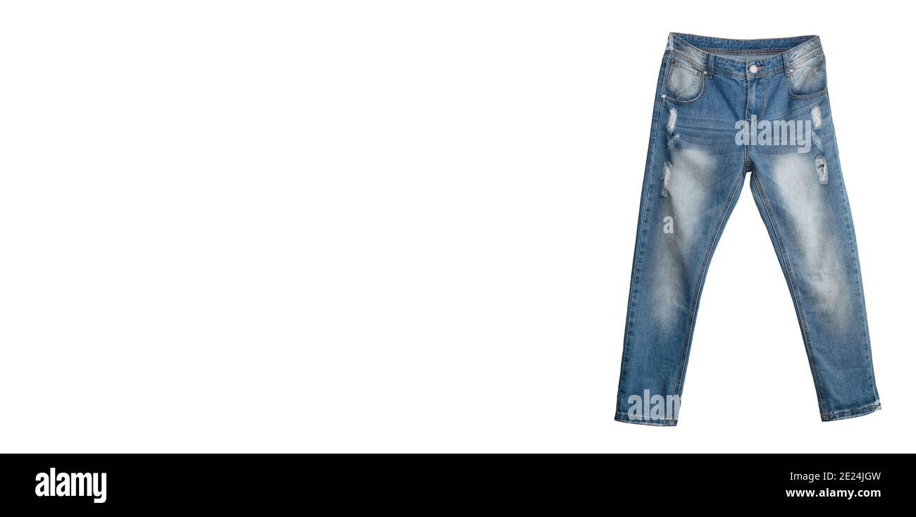 Weiße Zerrissene Jeans Stockfotos und -bilder Kaufen - Alamy
