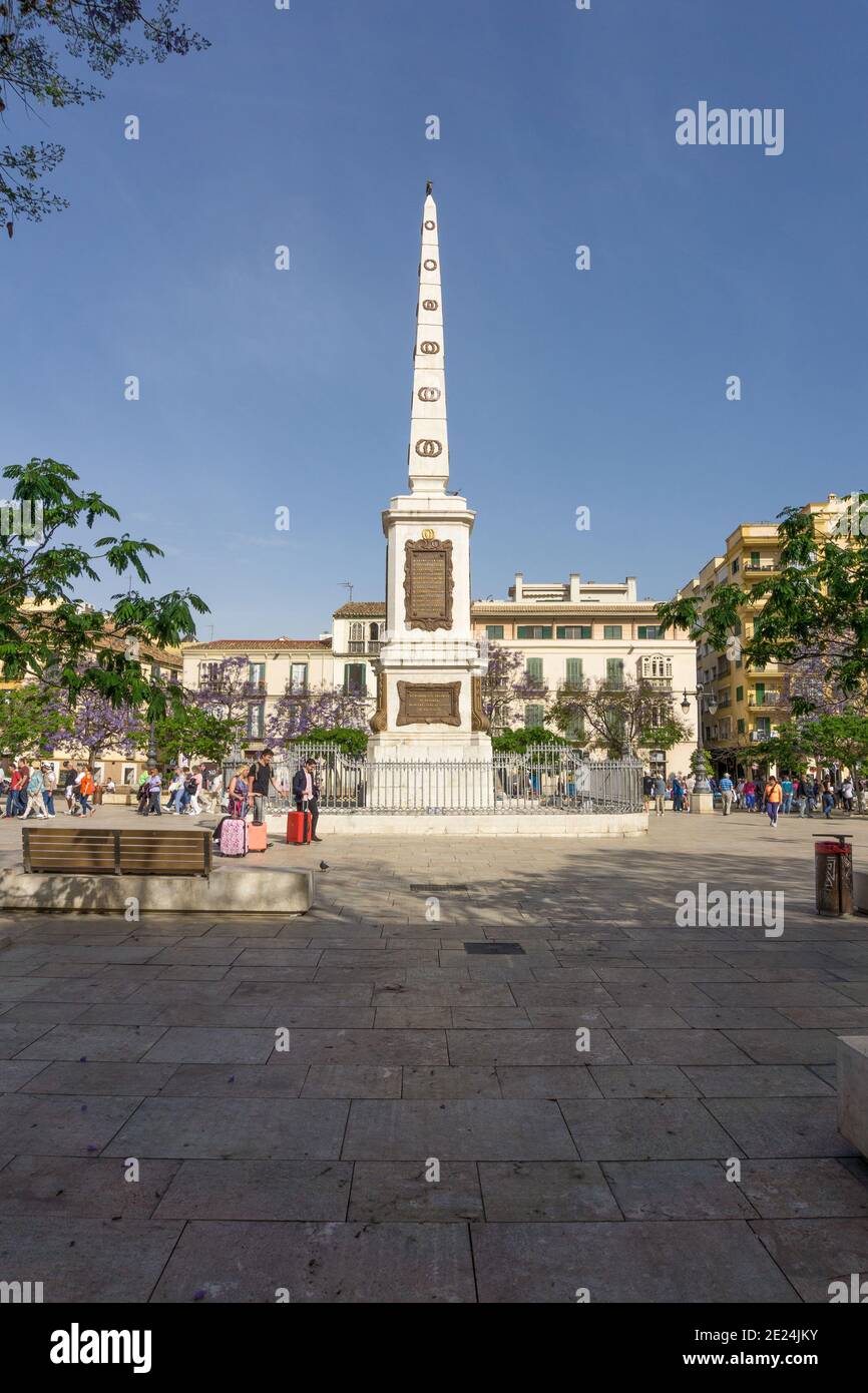 Mano de Mayo Denkmal, Plaza de La Merced, Malaga Stadt, Spanien Stockfoto