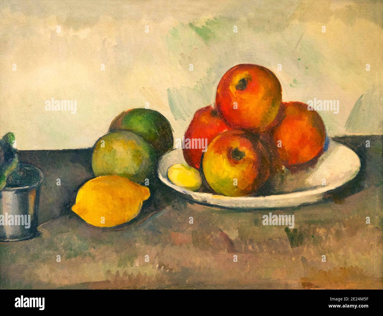 Stillleben mit Äpfeln, Paul Cezanne, um 1890, Staatliche Eremitage, Sankt Petersburg, Russland Stockfoto