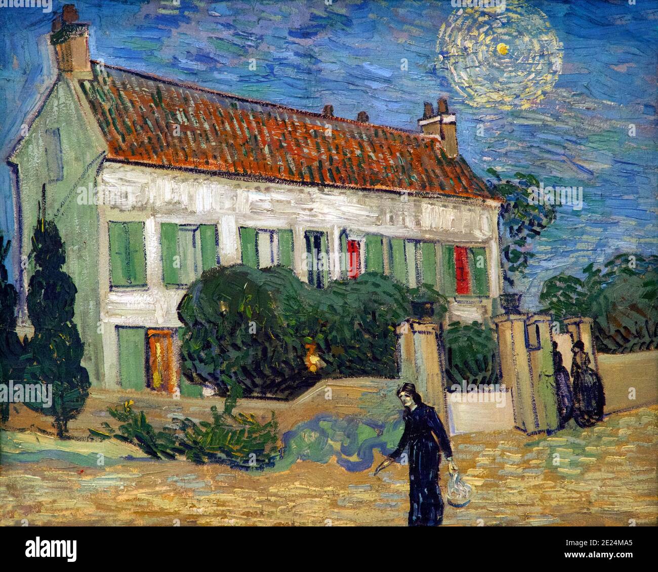 Das Weiße Haus bei Nacht, Vincent van Gogh, 1890, Staatliche Eremitage, Sankt Petersburg, Russland Stockfoto