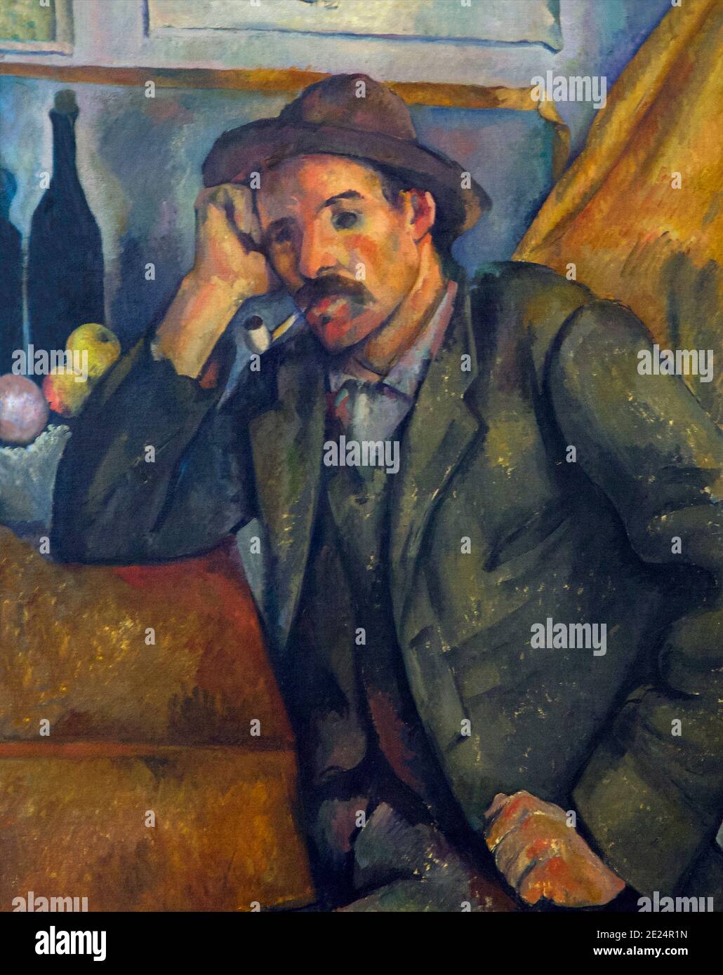 The Smoker, Paul Cezanne, 1890-1892, State Hermitage Museum, Sankt Petersburg, Russland Stockfoto