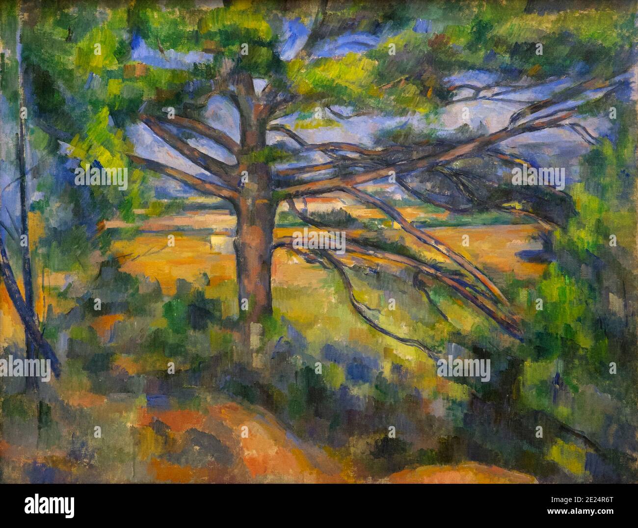 Große Kiefer und Rote Erde, große Kiefer in der Nähe von Aix, Paul Cezanne, 1895, State Hermitage Museum, Sankt Petersburg, Russland Stockfoto