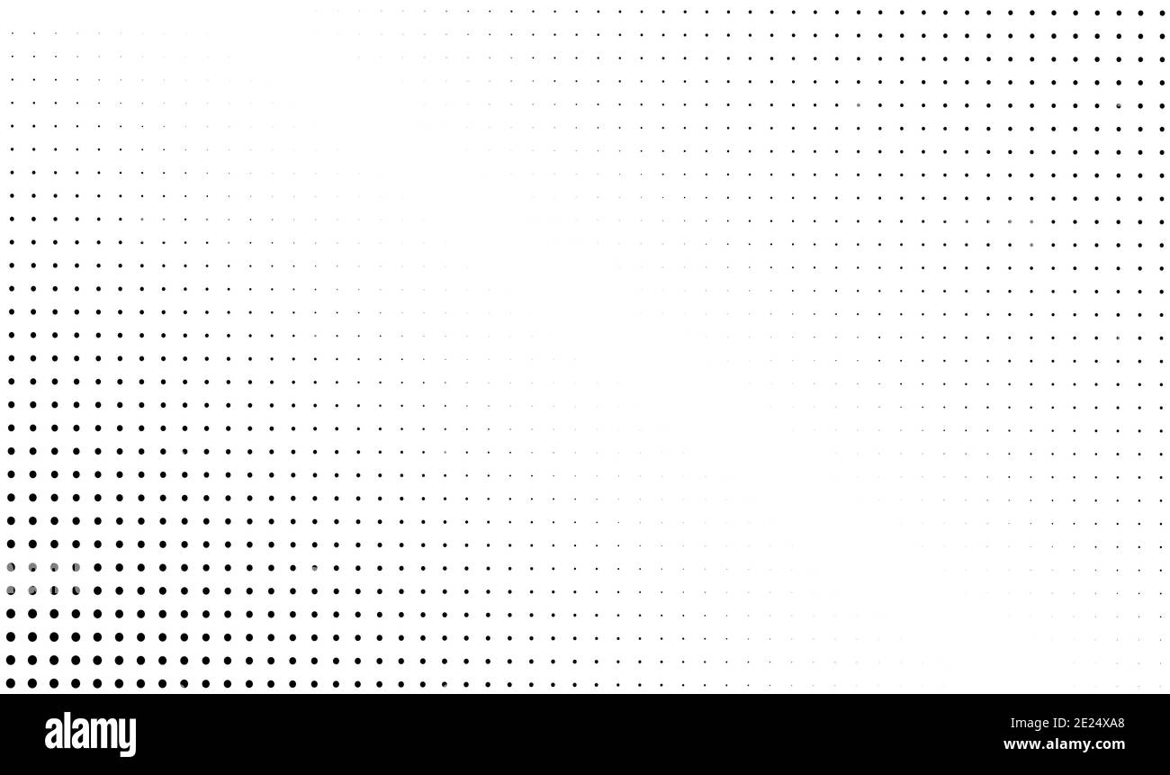 Weißer Hintergrund mit schwarzen Punkten Stockfoto