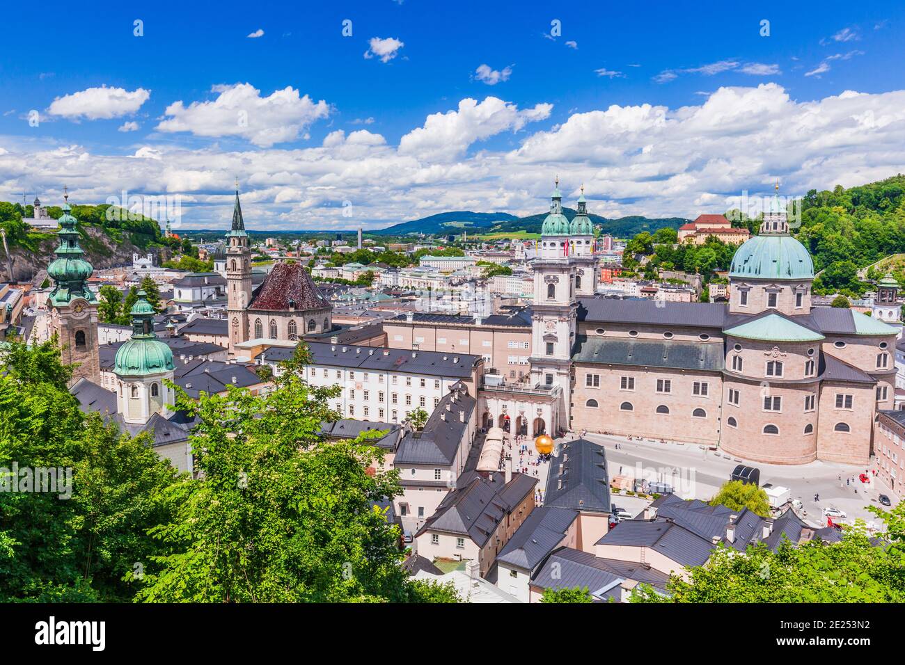 Salzburg, Österreich. Skyline der Altstadt von Salzburg. Stockfoto