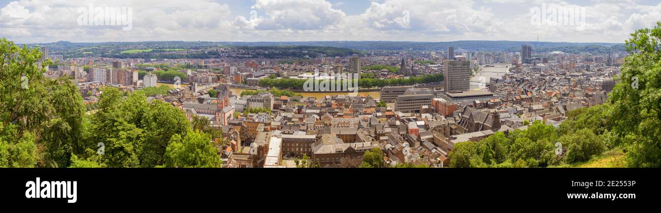 Panoramablick auf Lüttich, Belgien Stockfoto