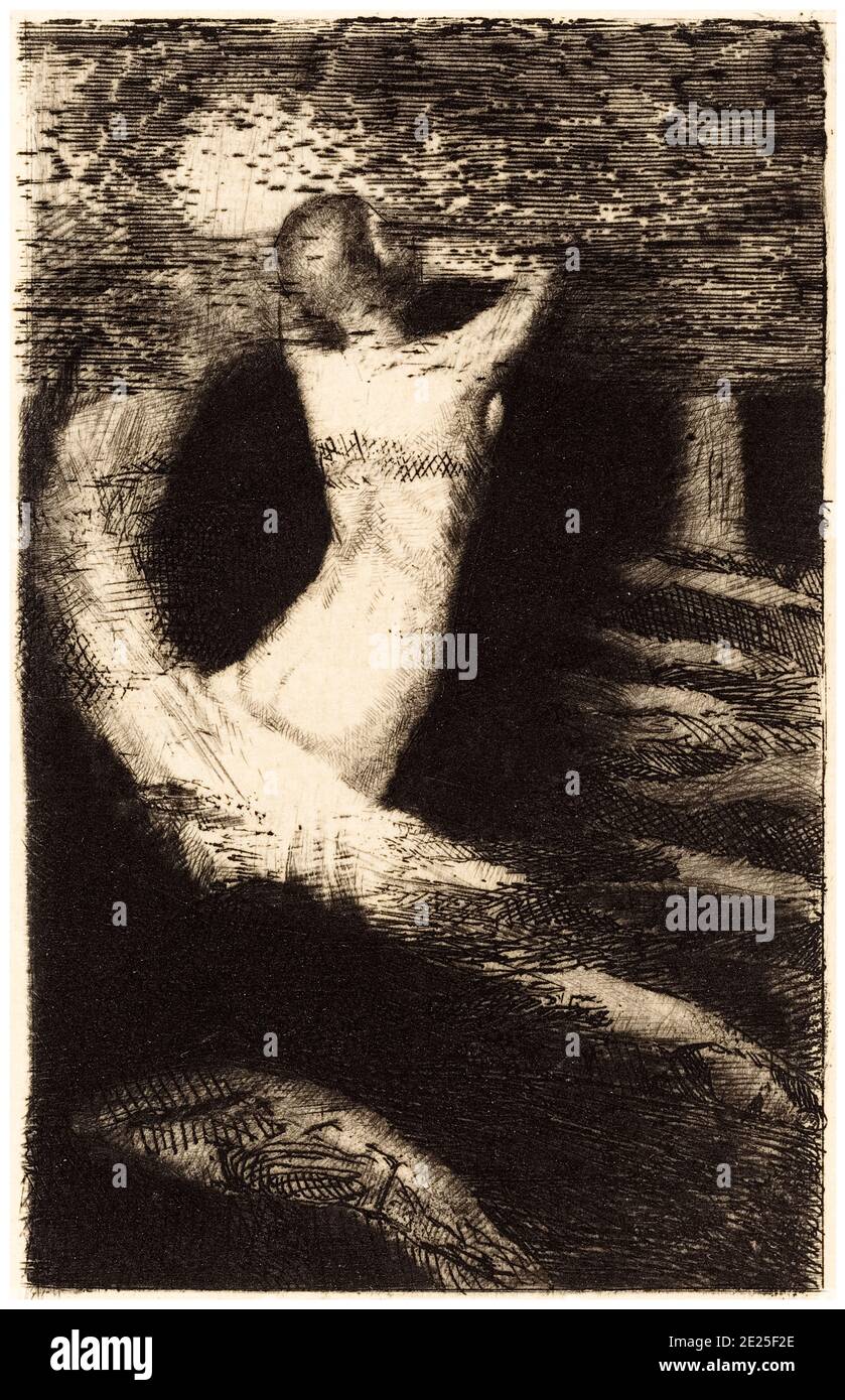 Passage d'une Ame (Passage eines Geistes), Druck von Odilon Redon, 1891 Stockfoto