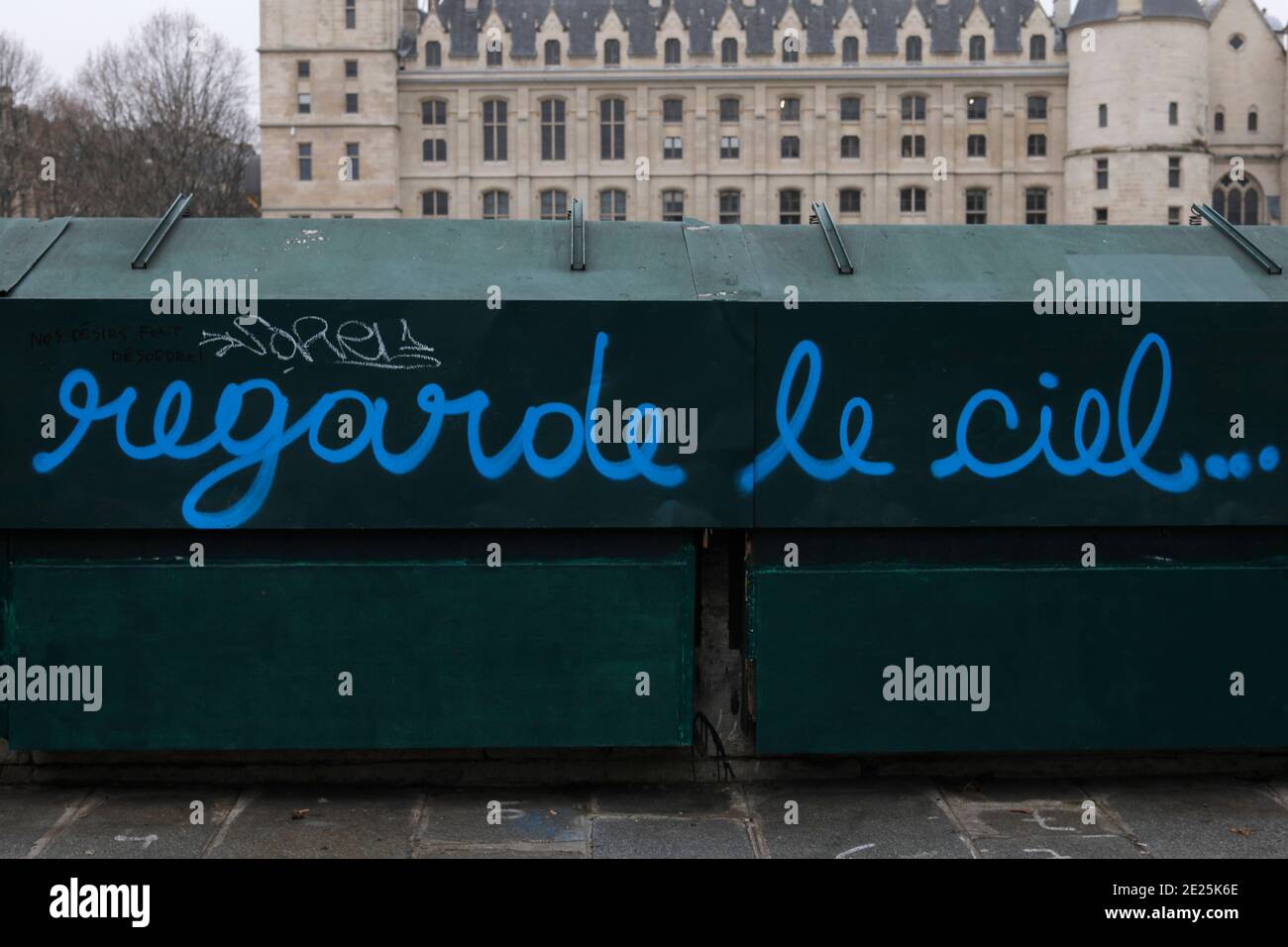 'Schau in den Himmel', paris, Frankreich Stockfoto