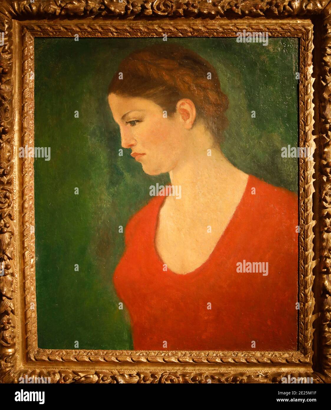 Aristide Maillol, Portrait of Dina, 1940, Öl auf Holz, Maillol Museum, Paris, Frankreich. Stockfoto