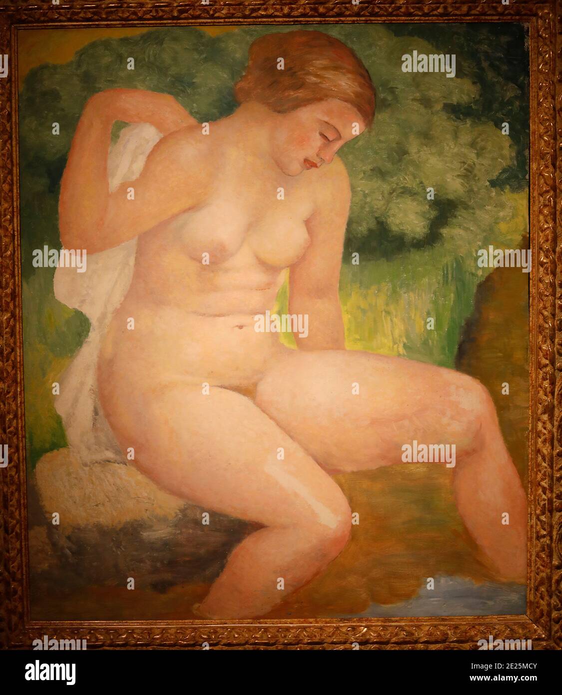 Aristide Maillol, Bade in Hain, um 1931, Öl auf Holz, Maillol Museum, Paris, Frankreich. Stockfoto