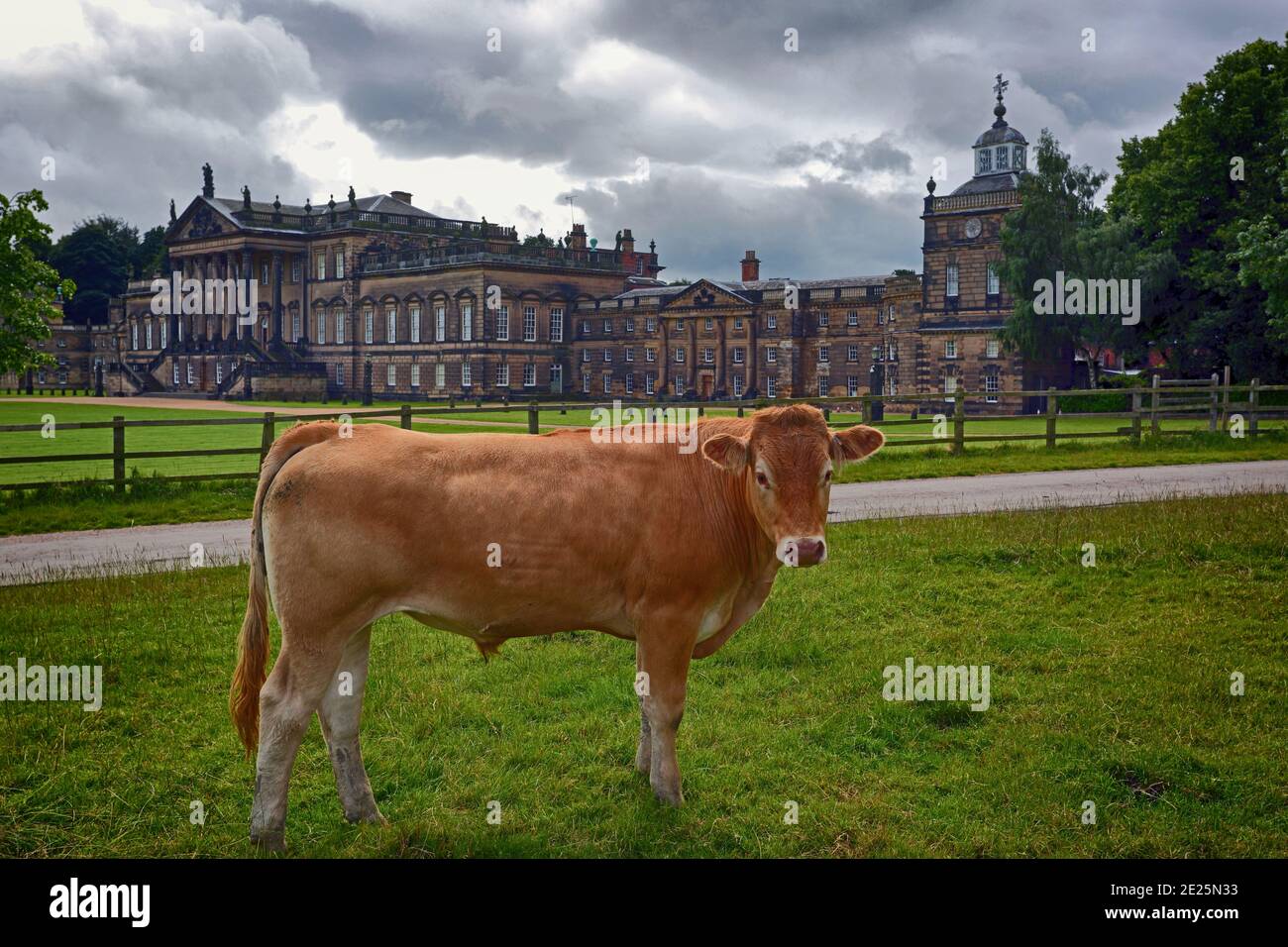 Wentworth Woodhouse, Stammsitz der Familie Fitzwilliam, in der Nähe von Rotherham in South Yorkshire, England Stockfoto