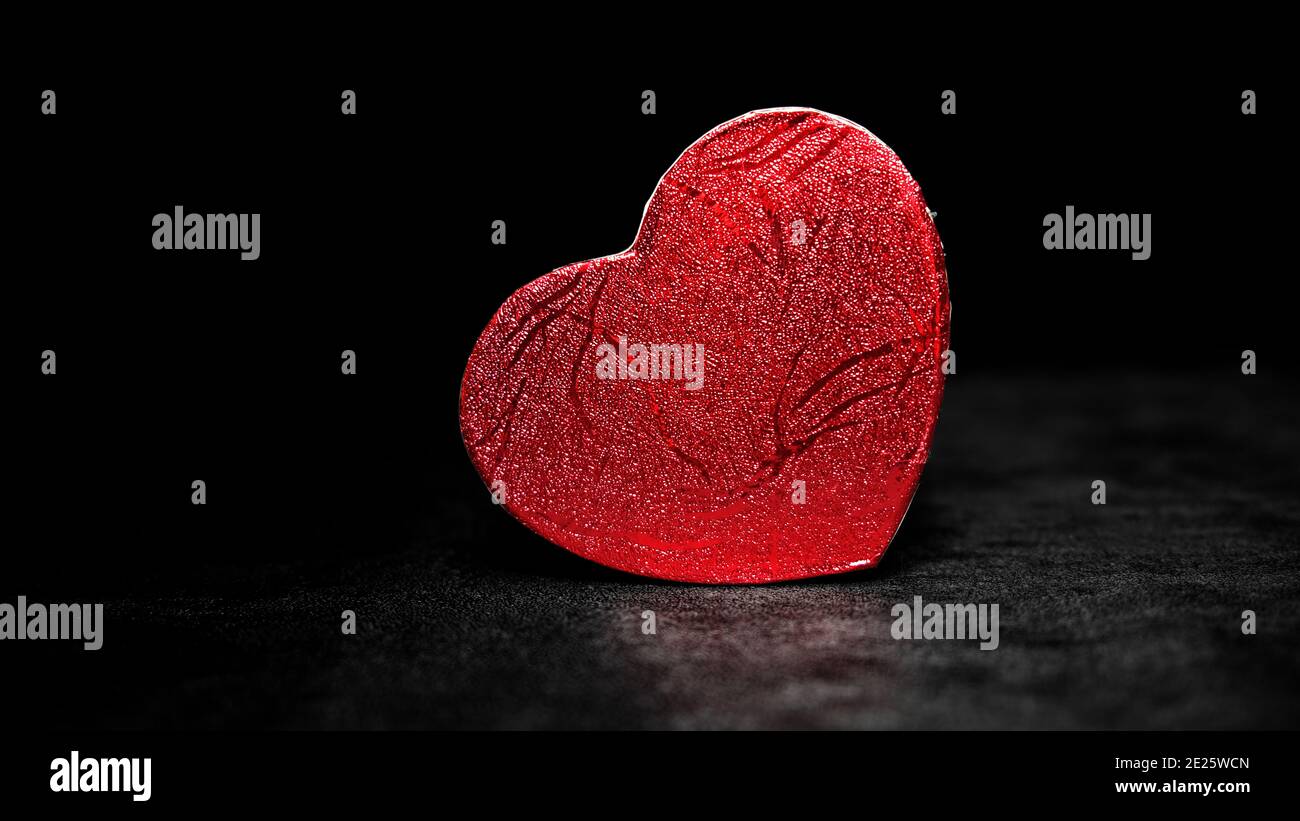 Rotes Herz für Valentinstag Stockfoto
