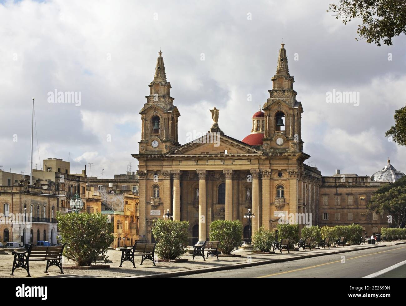 Kirche des heiligen Publius in Floriana. Malta Stockfoto