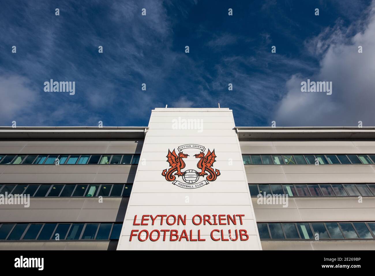 Brisbane Road Stadium. Leyton Orient Football Club. Stockfoto