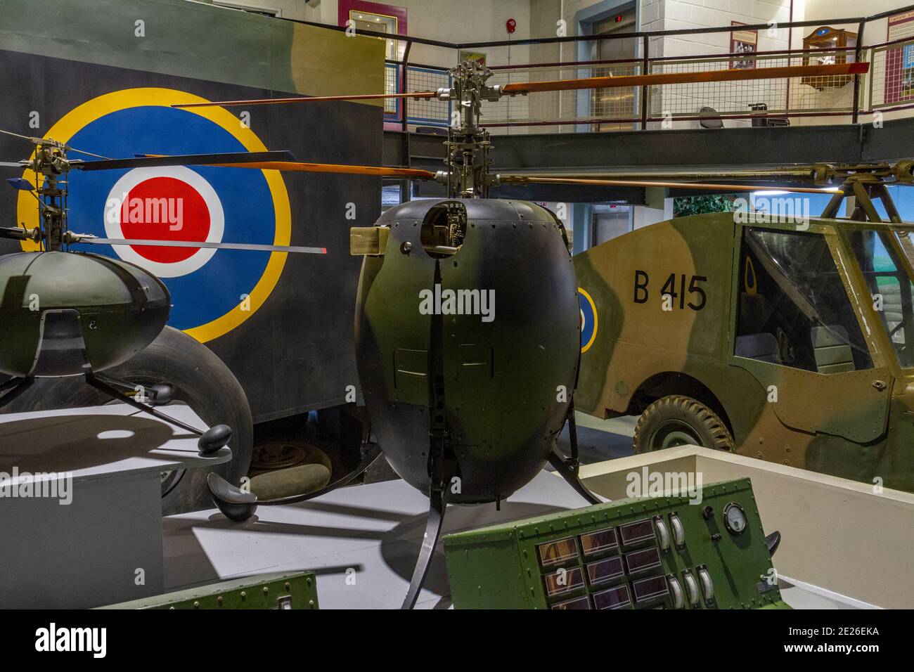 Ein Wideye UAV (unbemanntes Luftfahrzeug), eine experimentelle Überwachungsdrohne der 1970er Jahre, Army Flying Museum, Stockbridge, Hampshire, Großbritannien. Stockfoto
