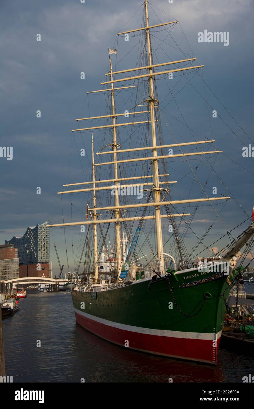 Das Segelschiff Peking, Attraction im Hamburger Hafen Stockfoto