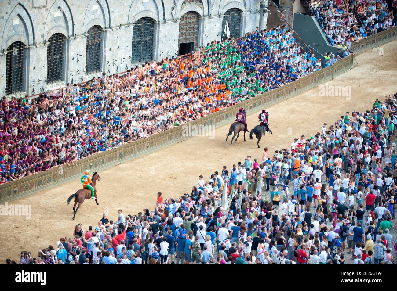 Der Palio di Siena Stockfoto