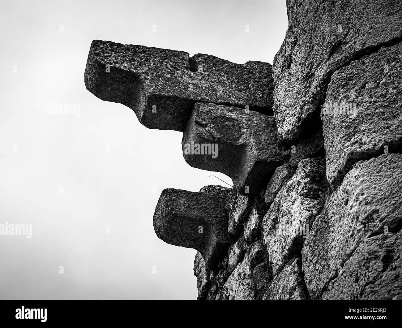 Sigacik Schloss Außenwand Dekoration, seferihisar izmir Türkei Stockfoto