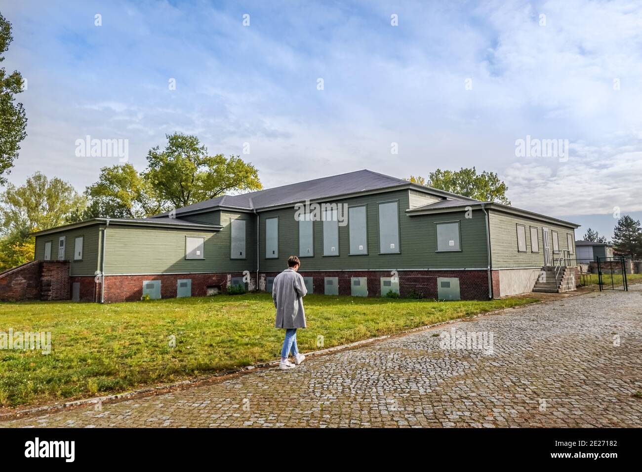 SS-Truppenlager, Gedenkstätte und Museum Konzentrationslager Sachsenhausen, Oranienburg, Landkreis Oberhavel, Brandenburg, Deutschland Stockfoto