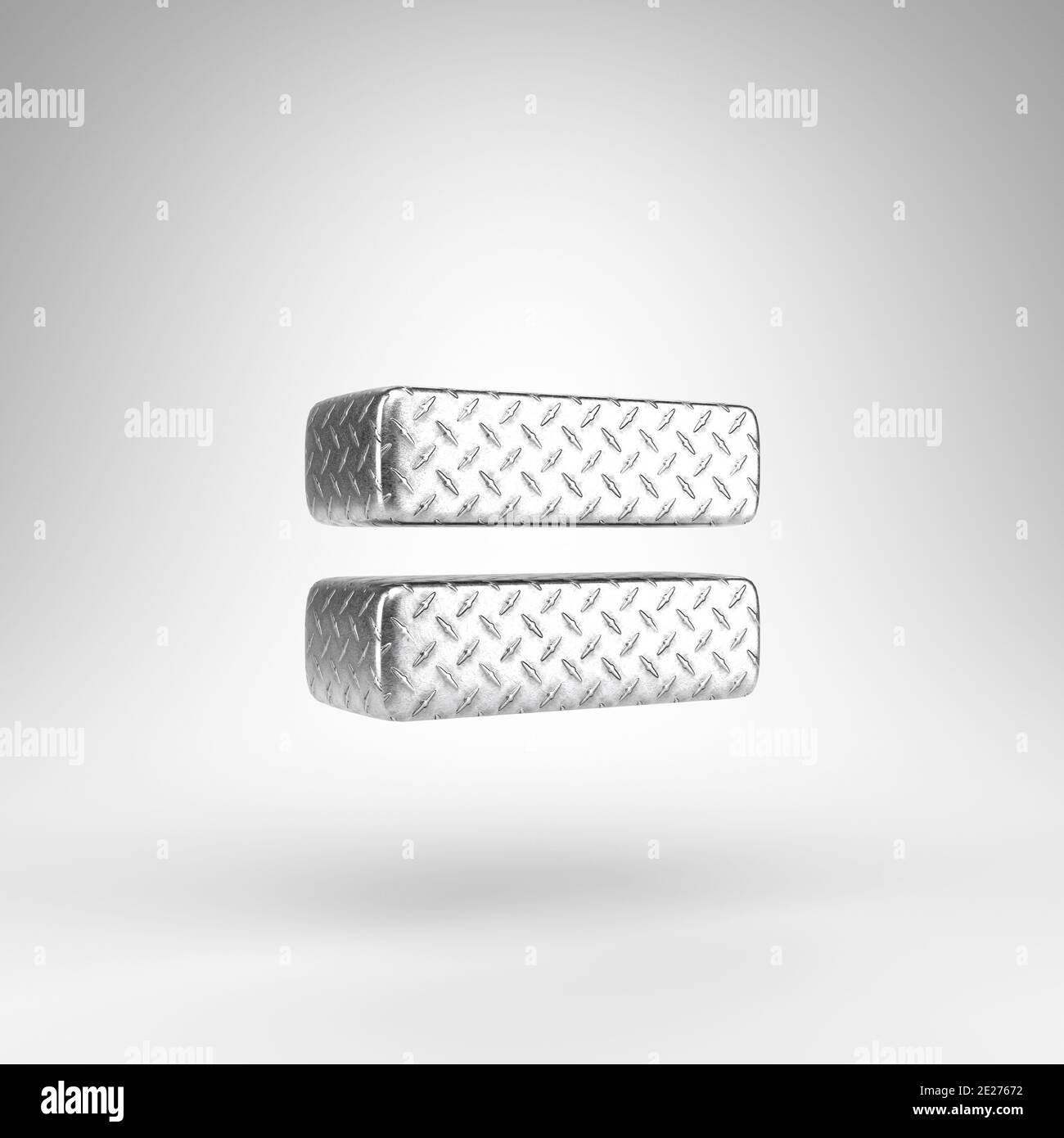 Entspricht Symbol auf weißem Hintergrund. Aluminium 3D gerendertes ...