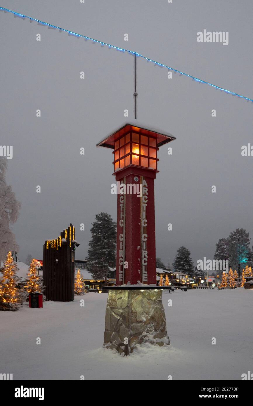 Weihnachtsmanndorf. Rovaniemi, Finnland, Polarkreis Stockfoto