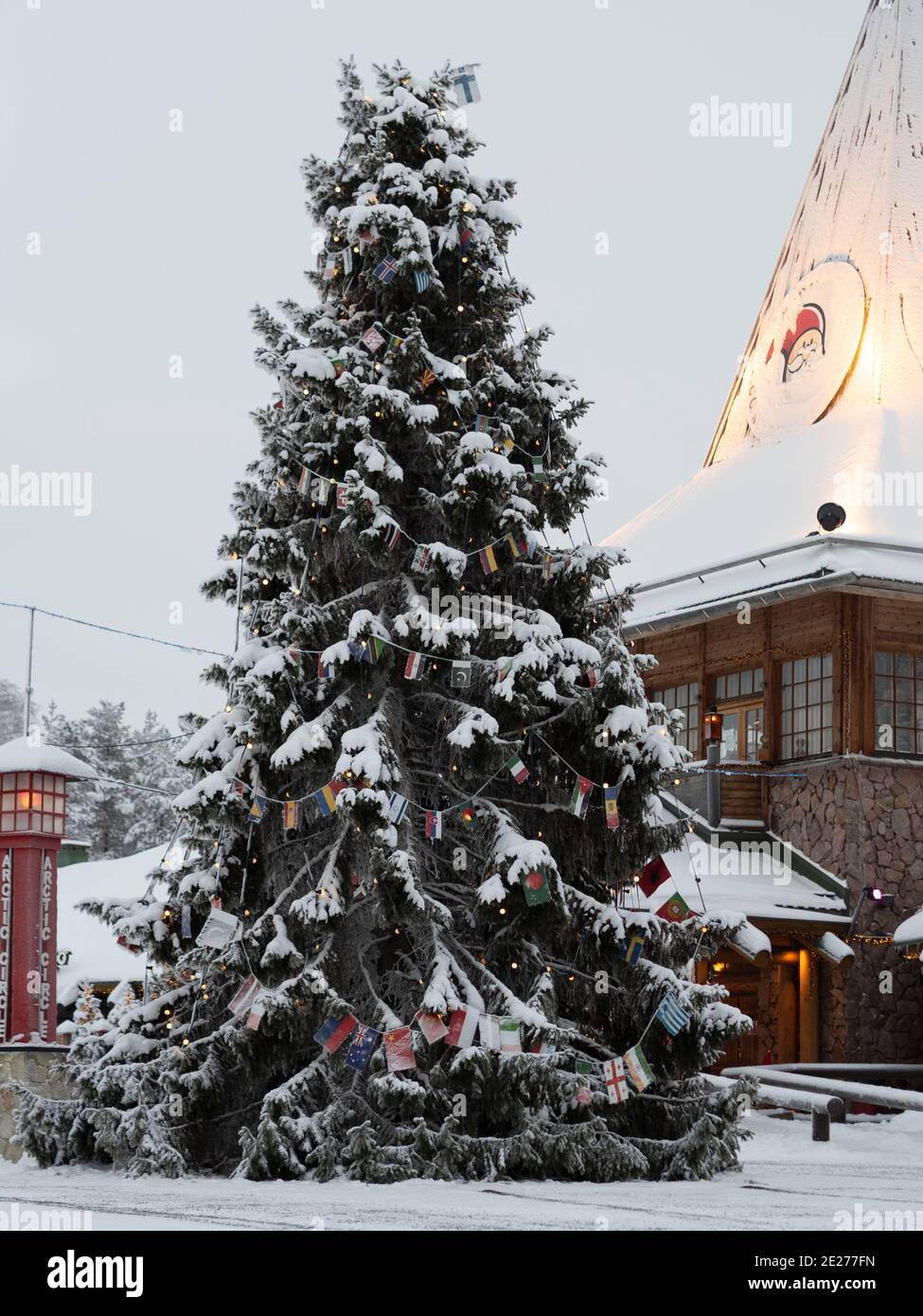Weihnachtsmanndorf. Rovaniemi, Finnland, Polarkreis Stockfoto