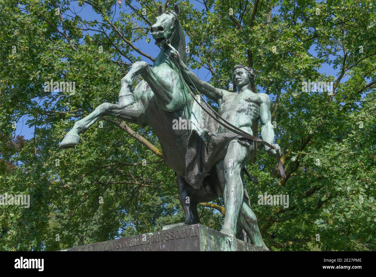 Statue, ´Rossebändiger´, Kleistpark, Schöneberg, Berlin, Deutschland Stockfoto